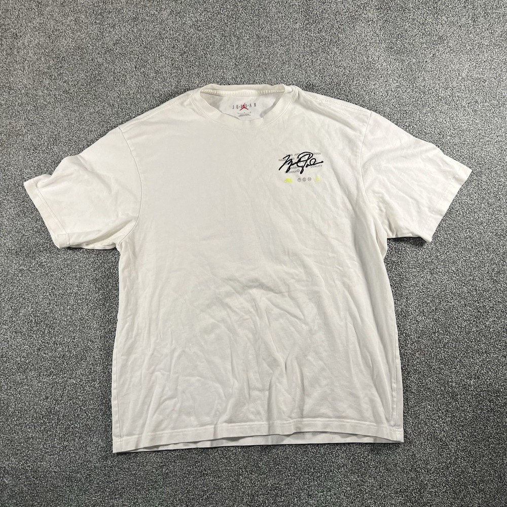 Nike Air Jordan Flight Graphic T Shirt White Mens Large Jumpman Signature